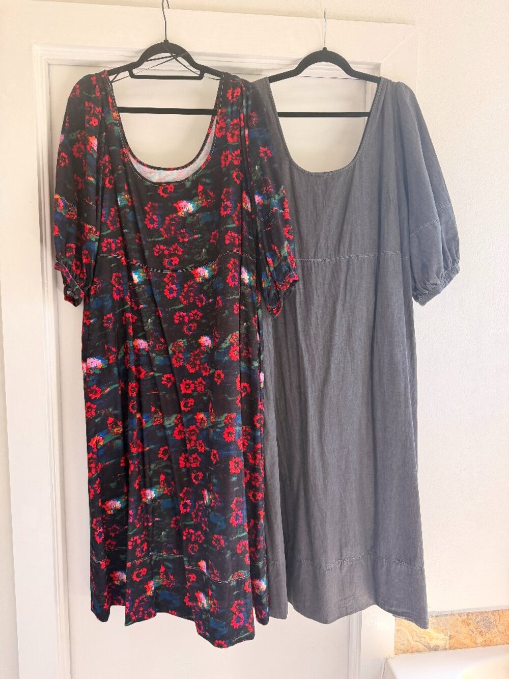 Rachel Comey x Target Black Floral Puff Sleeve Midi Dress 16W/18W